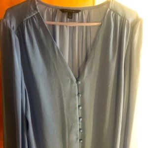 Soft Satin V-neck Blouse